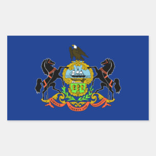 Pennsylvania-Flagge Rechteckiger Aufkleber