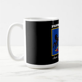 Pennsylvania-Flagge und Slogan Kaffeetasse