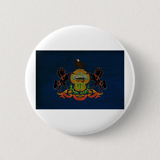 Pennsylvania-Flaggen-Knöpfe Button (Vorderseite)