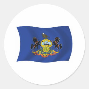 Pennsylvania-Flaggenaufkleber Runder Aufkleber