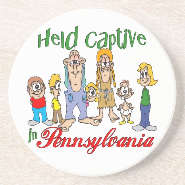 Pennsylvania Funny Trailer Park Sandstone Unterset Getränkeuntersetzer (Vorne)