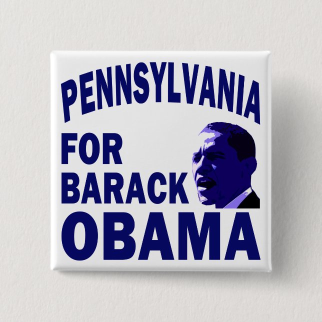 Pennsylvania für Barack Obama T - Shirt Button (Vorderseite)