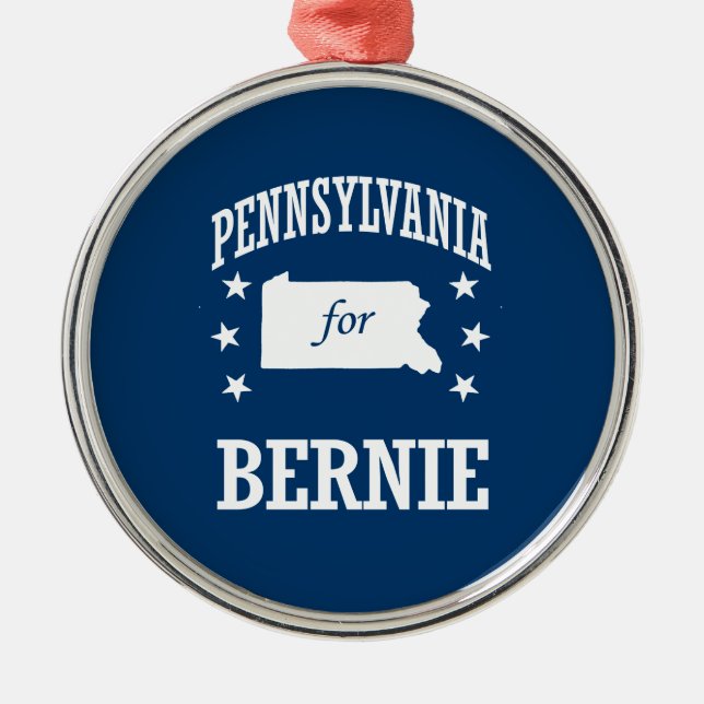 PENNSYLVANIA FÜR BERNIE-SANDPAPIERSCHLEIFMASCHINEN SILBERNES ORNAMENT (Vorne)