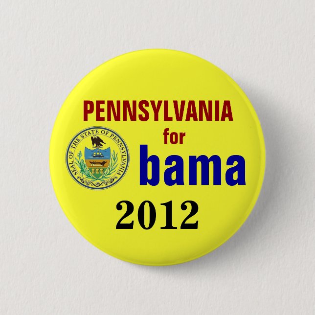 Pennsylvania für Obama 2012 Button (Vorderseite)