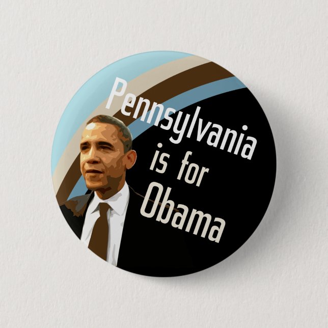 Pennsylvania für Obama Button (Vorderseite)