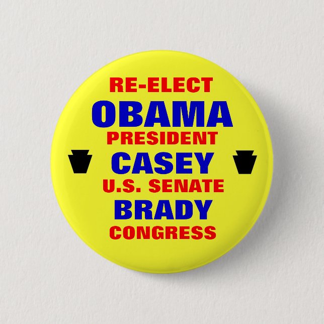 Pennsylvania für Obama Casey Brady Button (Vorderseite)