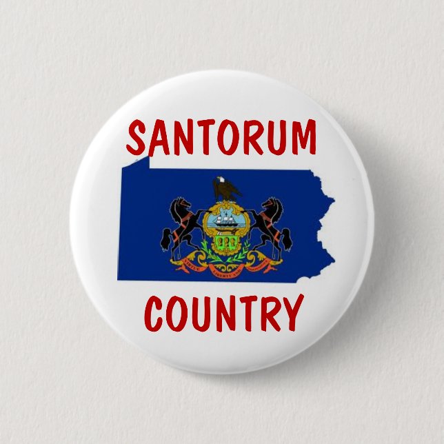 Pennsylvania für Santorum Button (Vorderseite)