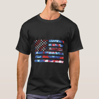 Pennsylvania Gefärbte Krawatte Red White Blue Patr T-Shirt