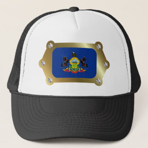 Pennsylvania gerahmt Flag Hat Truckerkappe