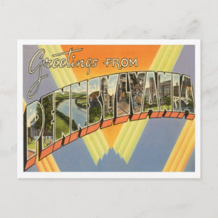 Pennsylvania - Grüße von US-Staaten Postkarte