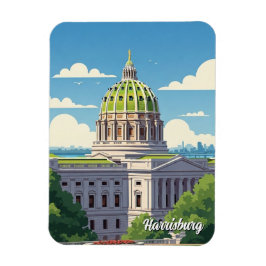 Pennsylvania Harrisburg Travel Magnet