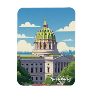 Pennsylvania Harrisburg Travel Magnet