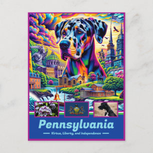 Pennsylvania Historischer Charme Ikonisch Postkarte