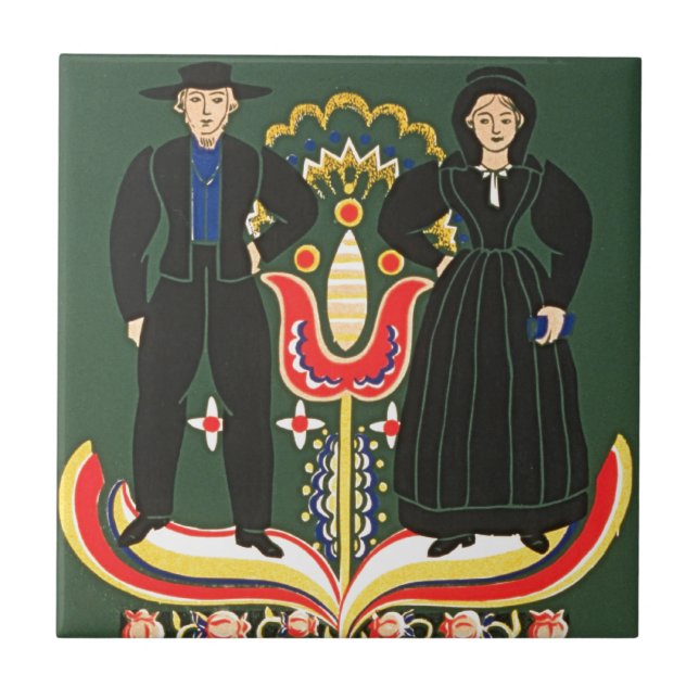 Pennsylvania-Holländer Fliese (Vorderseite)