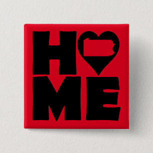 Pennsylvania Home Heart State Knopf Abzeichen Pin Button