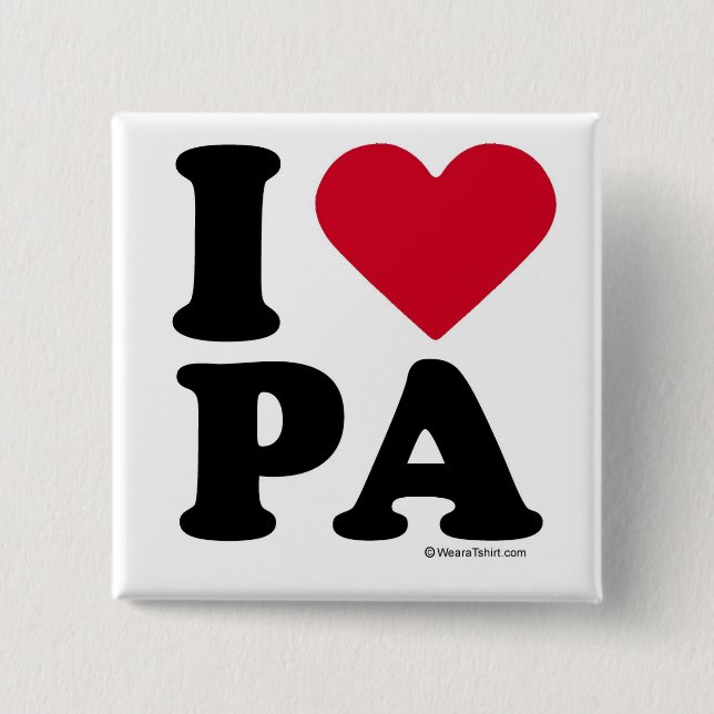 PENNSYLVANIA - "ICH LIEBE-PA" "ICH LIEBE BUTTON (Vorderseite)