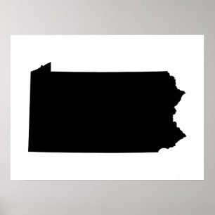 Pennsylvania in Schwarz und Weiß Poster