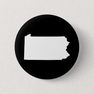 Pennsylvania in Weiß und Schwarz Button