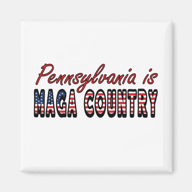 Pennsylvania ist MAGA Country Trump Trucker Hat Magnet (Vorne)