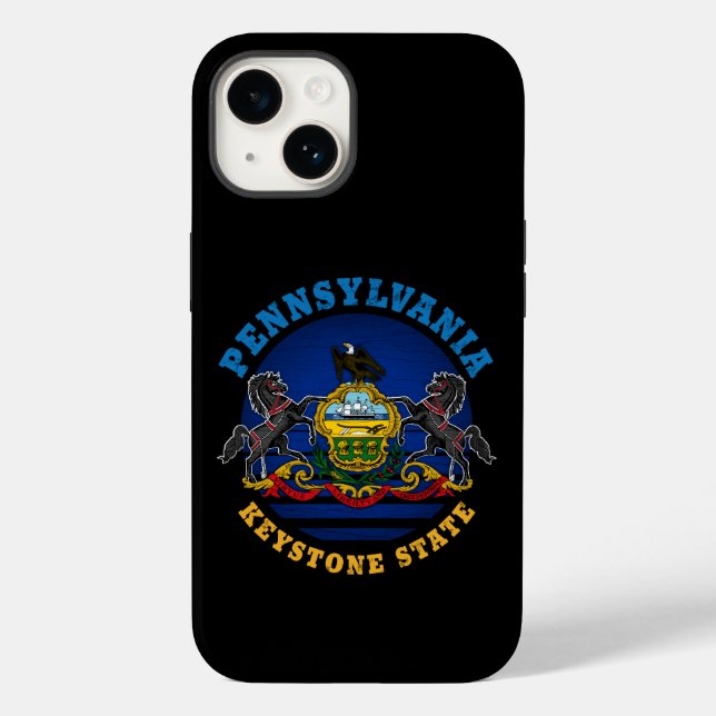 PENNSYLVANIA KEYSTONE STAAT FLAG Case-Mate iPhone HÜLLE (Rückseite)