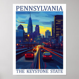 Pennsylvania, Keystone Staat USA Travel Place Poster