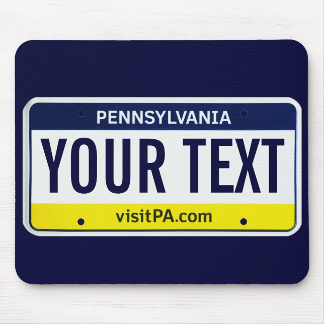 Pennsylvania-Kfz-KennzeichenMausunterlage Mousepad (Vorne)