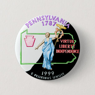 Pennsylvania-Knopf Button