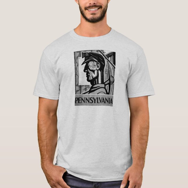 Pennsylvania-Kohlen-Plakat WPA 1938 T-Shirt (Vorderseite)