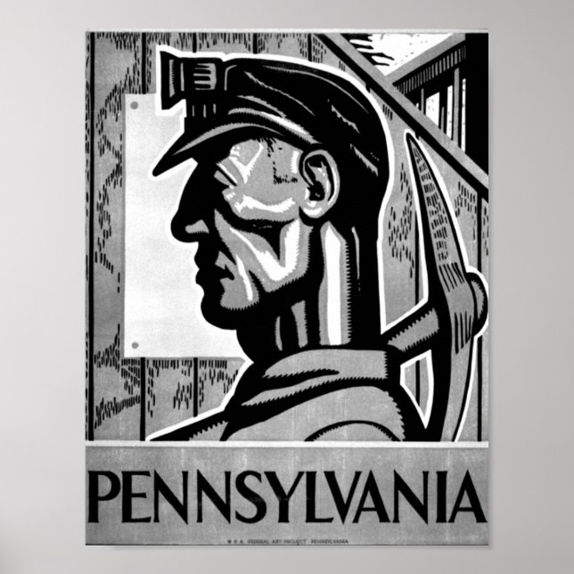 Pennsylvania Kohleposter WPA 1938 Poster (Vorne)