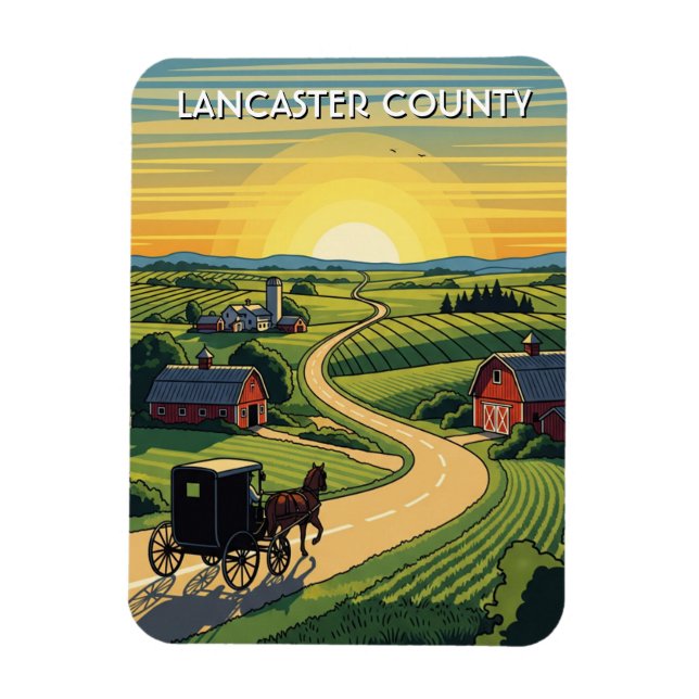 Pennsylvania Lancaster Landkreis Travel Magnet (Vertikal)