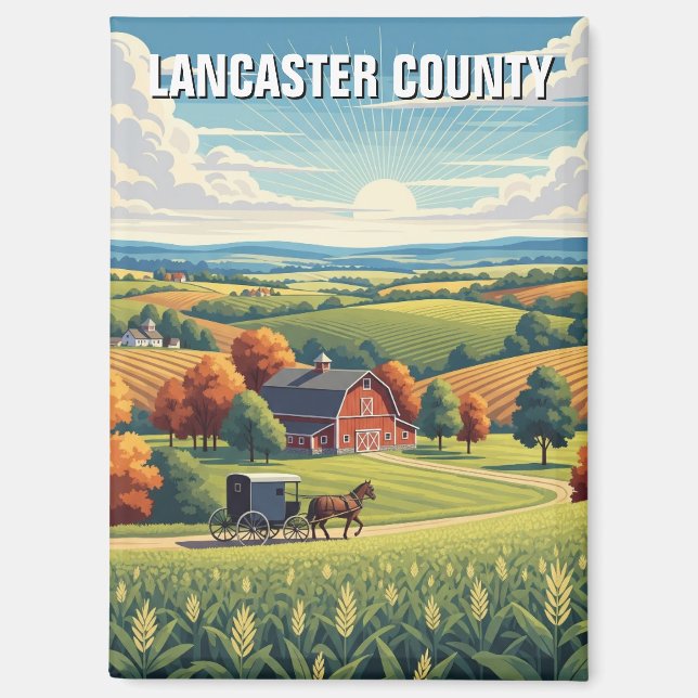 Pennsylvania Lancaster Landkreis Travel Magnet (Vorderseite)