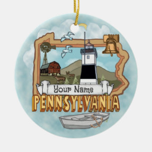 Pennsylvania Leuchtturm-Ornament Keramik Ornament