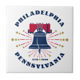 Pennsylvania, Liberty Bell 1776 Keramik Tile Fliese