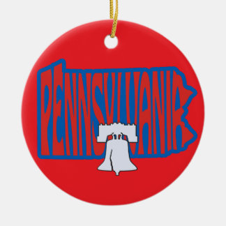Pennsylvania Liberty Bell Weihnachtsbaum Keramik Ornament
