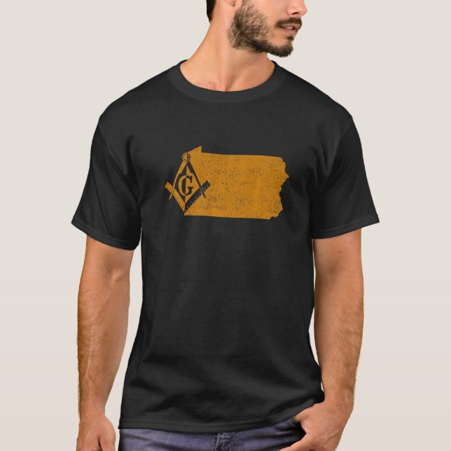Pennsylvania Masons Grand Lodge Freemason Vater T-Shirt (Vorderseite)