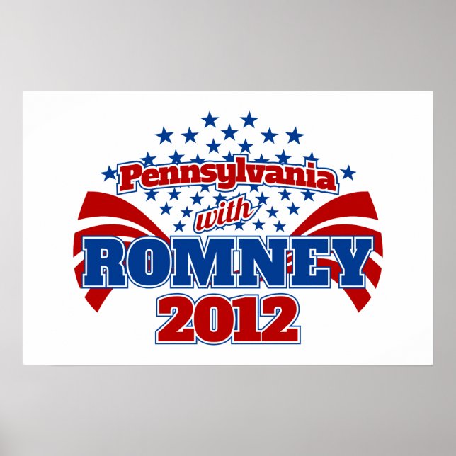Pennsylvania mit Romney 2012 Poster (Vorne)