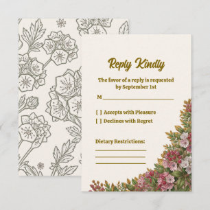 Pennsylvania Mountain Laurel Hochzeits-Antwortkart RSVP Karte