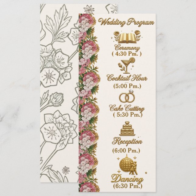 Pennsylvania-Mountain-Laurel-Hochzeitsprogramm Programm (Vorne/Hinten)
