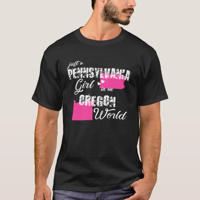 Pennsylvania Nur ein Mädchen aus Pennsylvania in e T-Shirt (Vorderseite)