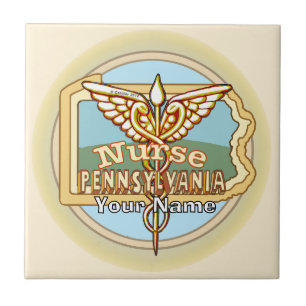 Pennsylvania-Nurse-Caduceus-Kachel Fliese