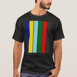 Pennsylvania Original Flag Ästhetische Farben Desi T-Shirt