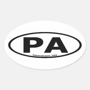 Pennsylvania-Oval-Aufkleber Ovaler Aufkleber