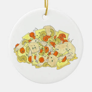 Pennsylvania PA Dutch Amish Food Chicken Pot Pie Keramik Ornament