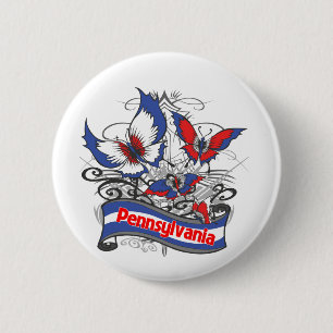Pennsylvania-Patriotismus-Schmetterling Button