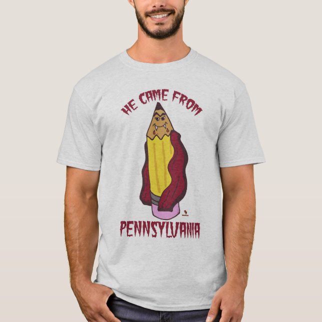 Pennsylvania Pencil Vampire Spaß Cartoon Kunst, Ku T-Shirt (Vorderseite)