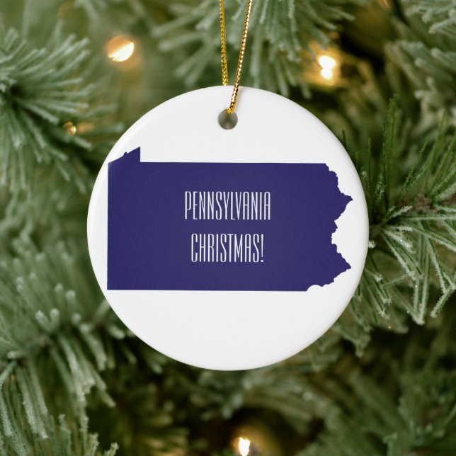 Pennsylvania personalisierten Weihnachtsschmuck! Keramik Ornament (Baum)