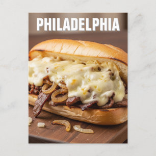 Pennsylvania Philadelphia Philly Cheesesteak Postkarte