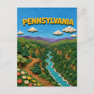 Pennsylvania Pine Creek Moderne KLAYKOO Postkarte