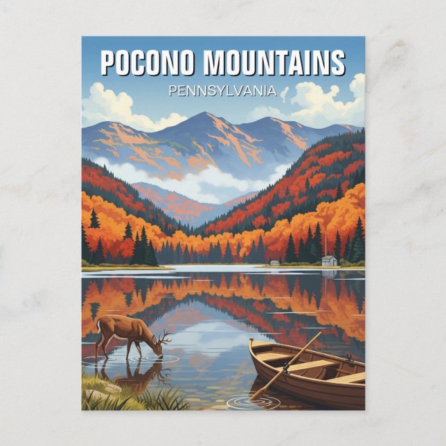 Pennsylvania Pocono Berge Reisen Postkarte (Vorderseite)