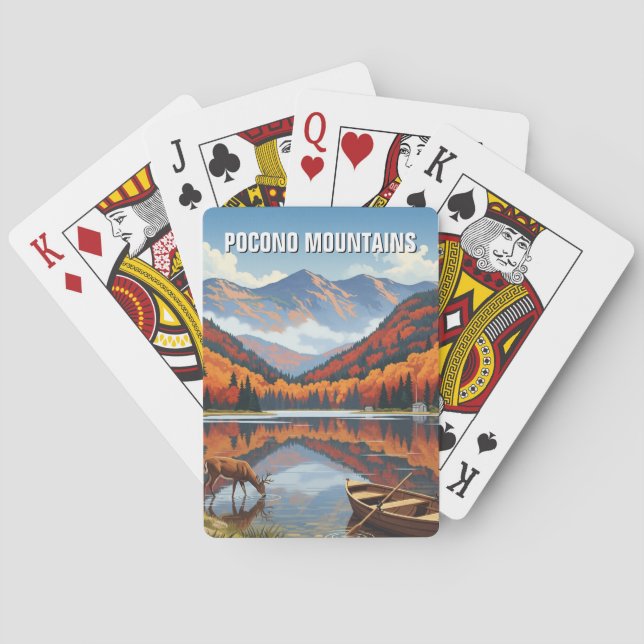 Pennsylvania Pocono Mountains Reise Spielkarten (Rückseite)